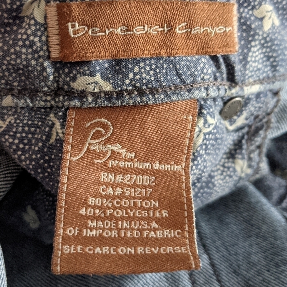 PAIGE Jeans Embroidered Pockets Benedict Canyon Straight Leg 26 - Picture 8 of 12